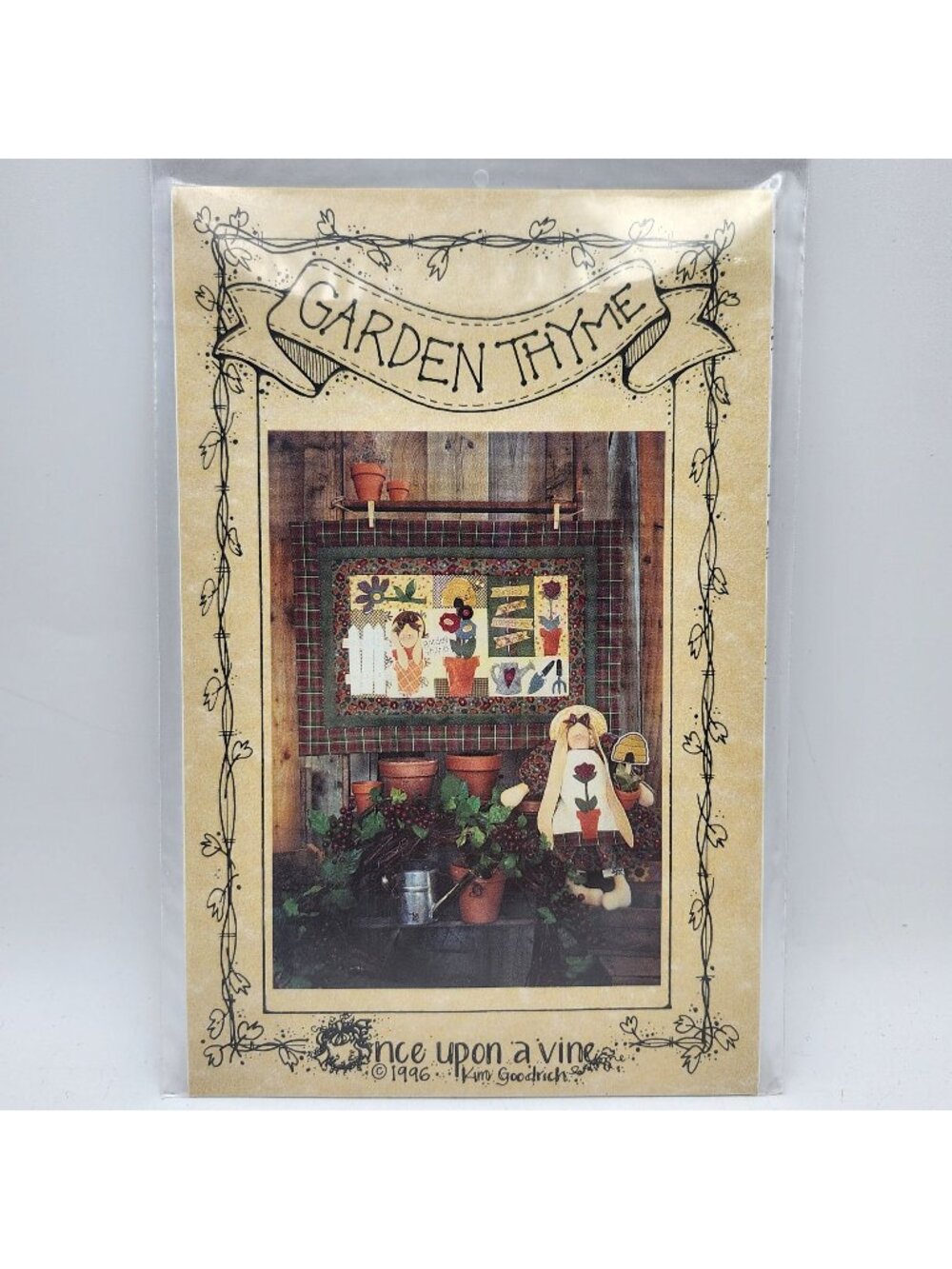Once Upon A Vine Garden Thyme Quilt Pattern 1996 Sewing Kraft